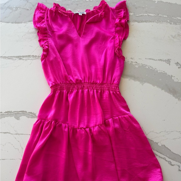 Fuchsia Ruffle Casual Dress - Picture 7 of 7